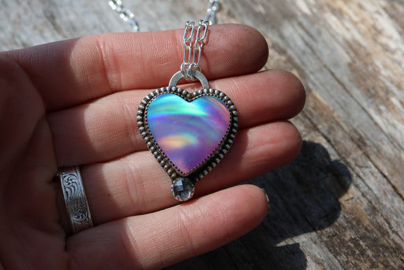 Opal Heart Necklace