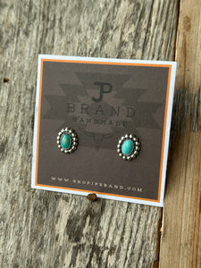 Sterling dot & turquoise posts