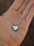 White Buffalo triangle necklace