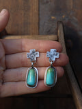 Hammered cross dangle earrings