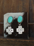 Southwest Cross dangle earrings