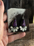 Purple Mohave Flower earrings