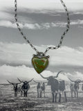 Turquoise Heart toggle necklace