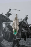 Turquoise Feather pendant