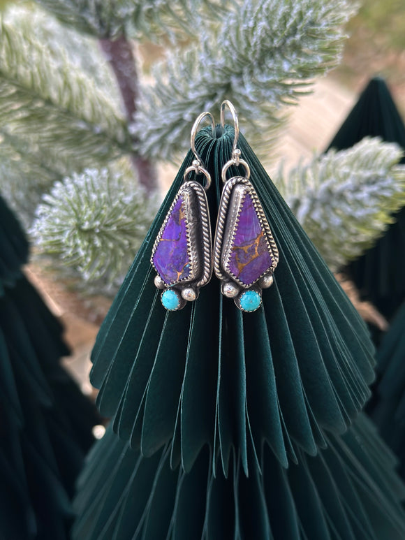 Purple Mohave and Kingman earrings