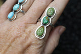 The Tres Turquoise rings