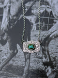 Engraved buckle necklace