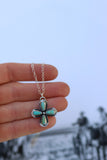 Dainty Turquoise Cross necklace