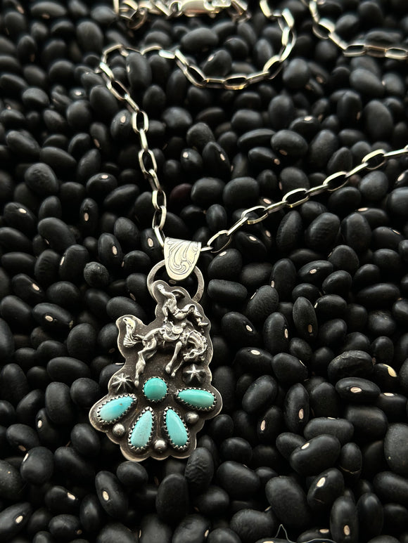 Turquoise Bronc necklace