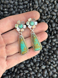 Flower triangle earrings