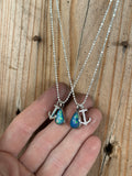 Anchor and opal necklace