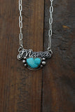 Mama half moon necklace