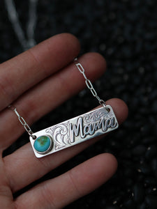 Mama bar necklace