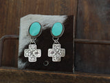 Southwest Cross dangle earrings