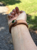Leather concho bracelet