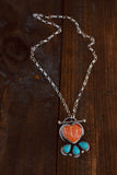 Spiny Oyster heart toggle necklace