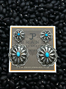 Navajo Concho earrings by Rita Lee