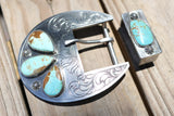Number 8 engraved buckle