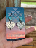 Heart post earrings