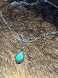 Western stitch turquoise necklace