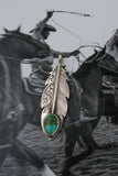 Turquoise Feather pendant