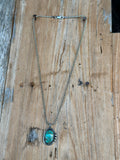16” Blue Moon ball chain necklace