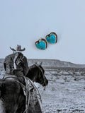 Turquoise Heart Studs