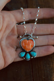 Spiny Oyster heart toggle necklace
