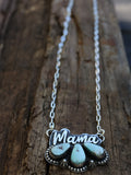 Mama triple stone necklace