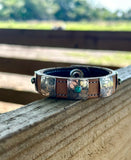Leather concho bracelet