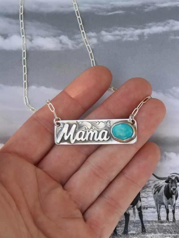 Mama bar necklace