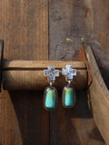 Hammered cross dangle earrings