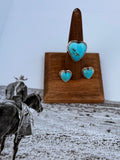 Turquoise Heart Studs