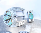 Number 8 engraved buckle