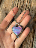 Opal heart necklace