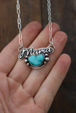 Mama half moon necklace