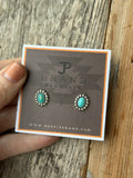 Sterling dot & turquoise posts