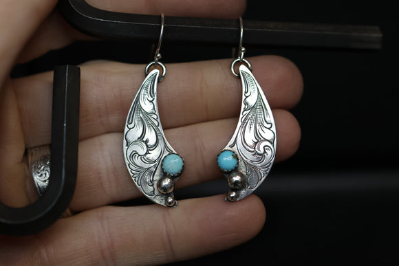 Silver Scroll earrings