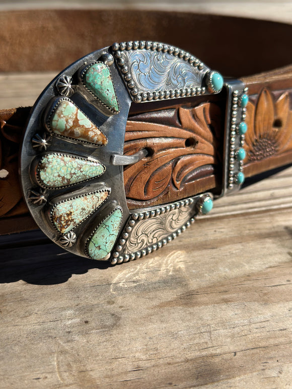 Turquoise Buckle Set