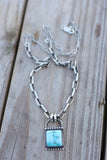 Dual chain Padlock necklace