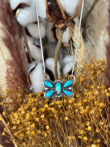 Butterfly cluster necklace