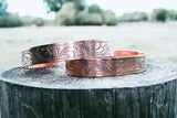 Engraved copper bracelet